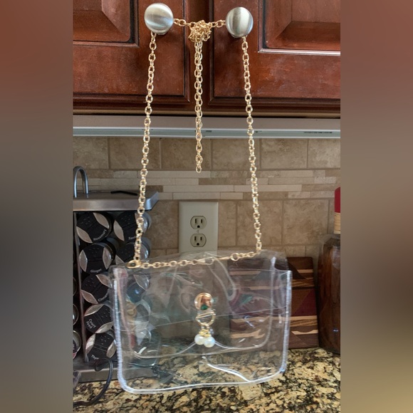 Clear Crossbody Bag with Detachable Good Chain - Picture 1 of 8